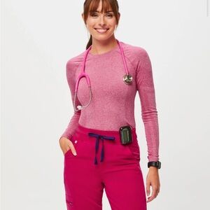 FIGS Women’s Ultra Rose Yola High-Waisted 2.0 Skinny Scrub Pants